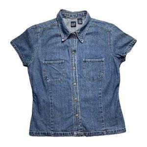 GAP Vintage Blue Jean Denim Button Down Shirt